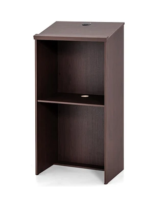 Wooden Floor Standing Podium Speaking Lectern