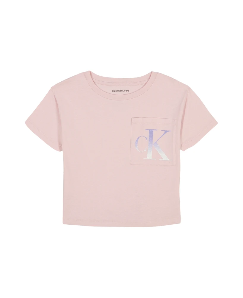 Calvin Klein Big Girls Oversized Monogram Boxy T-Shirt