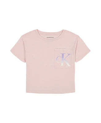 Calvin Klein Big Girls Oversized Monogram Boxy T-Shirt