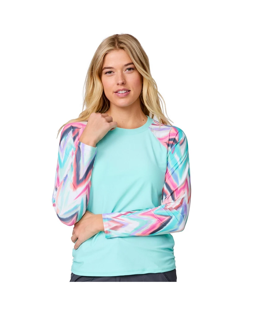 Free Country Women's Long Sleeve Swim Shirt