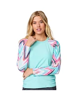 Free Country Women's Long Sleeve Swim Shirt