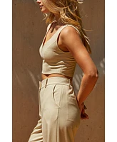 Crescent Women's Debbie V-wire Cropped Top