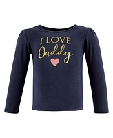 Hudson Baby Baby Girls Hudson Long Sleeve T-Shirts Daddy Pink Navy, 18-24 Months