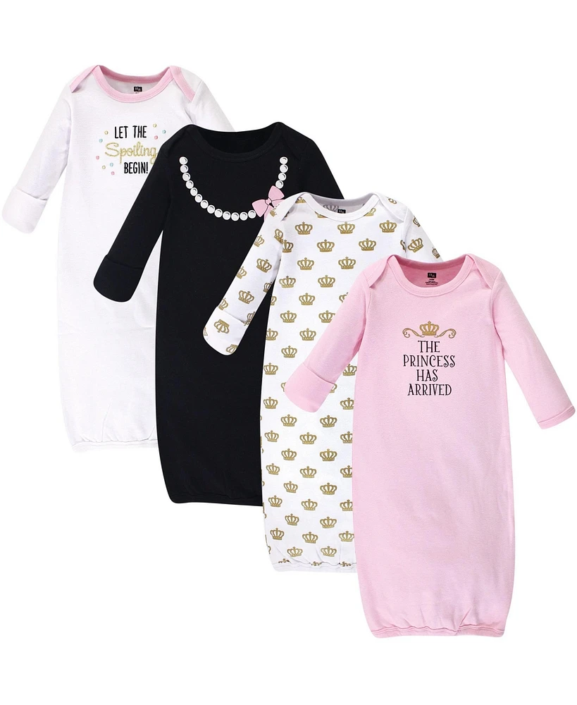 Hudson Baby Baby Girls Hudson Cotton Gowns, Princess, Preemie/Newborn