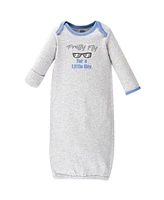 Luvable Friends Baby Boys Cotton Gowns, Gentleman, Preemie/Newborn