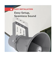 Pyle PHSP101T 9.7" Indoor/Outdoor 20 Watt Pa Horn Speaker with 70V Transformer, Grey