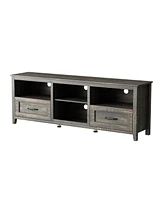 70.08 Inch Tv Stand with 2 Drawers & 4 Storage Shelves Morden Media Console Entertainment Center for Living Room or Bedroom, Grey Walnut