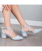 Dolly Low Block Heel Pumps