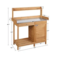 Yaheetech Outdoor Garden Potting Bench Table