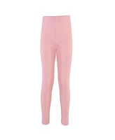 Touched by Nature Little Girls Youth Organic Cotton Leggings 4pk, Solid Pink Burgundy, 6 Years