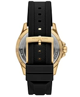 Michael Kors Women's Everest Three-Hand Black Silicone Watch, 40mm
