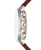 Michael Kors Men's Blake Multifunction Luggage Leather Watch, 42mm