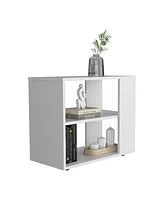 Cavalero Sideboard Table, 4 Legs, 2 Shelves, White