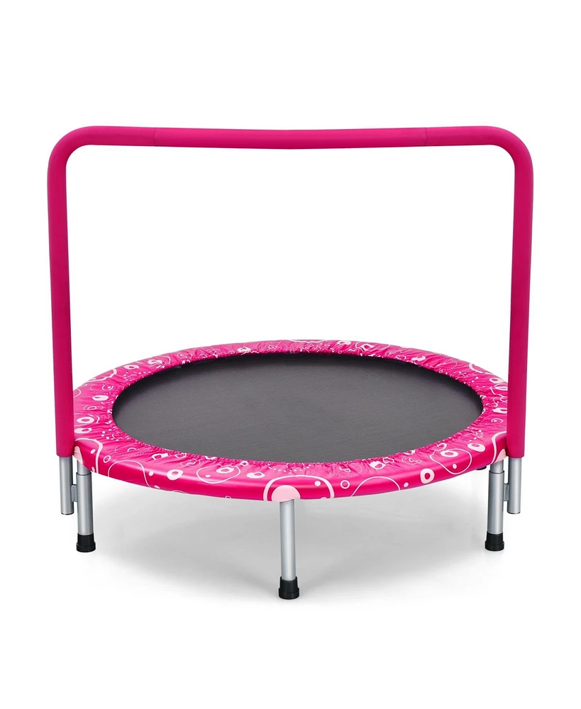 36 Inch Kids Trampoline Mini Rebounder with Full Covered Handrail