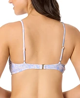 Salt + Cove Juniors' Smocked Tie-Front Bikini Top, Exclusively at Macy's