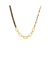 Natural Stone and Link Chain Necklace