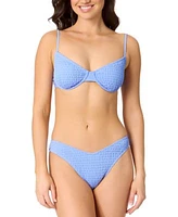Salt Cove Juniors Smocked Underwire Bikini Top Smocked High Leg V Hipster Bottoms Exclusively At Macys