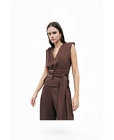 Nocturne Women's Waist Accessory Detailed Blouse