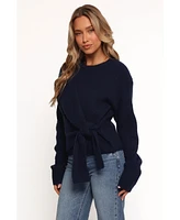 Petal and Pup Women's Ettie Wrap Side Tie Knit Sweater