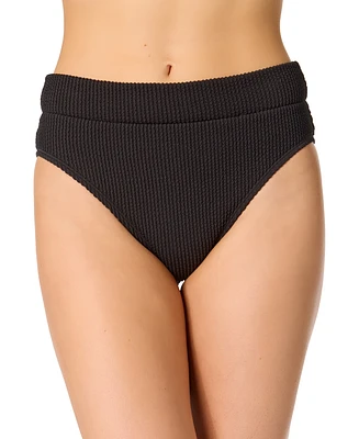 Salt + Cove Juniors' Ribbed Banded High-Waisted Swim Bottoms
