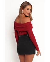 Petal and Pup Women's Thomsie Off Shoulder Knit Top