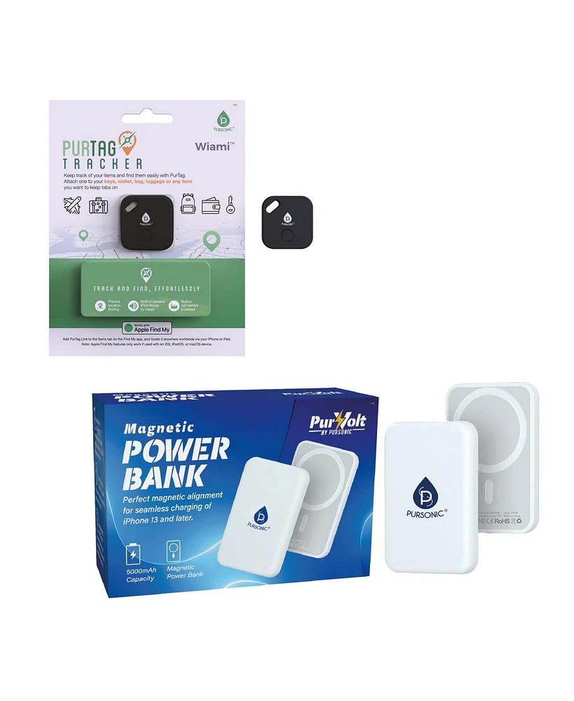 Pursonic Stay Charged & Never Lose Track Travel Bundle