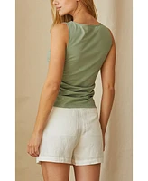 Crescent Women's Clem Shirred Knit Top