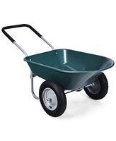 2 Tire Wheelbarrow Garden Cart Heavy-duty Dolly Utility Cart