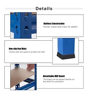 5-Tier Steel Shelving Unit Storage Shelves Heavy Duty Storage Rack-Blue