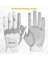 Wosofe Golf Gloves for Men s Left Hand Lycra Korean Nanometer Grip Soft Comfortable Pack of 2