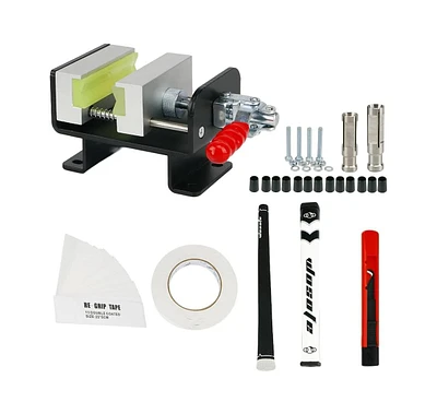 Wosofe Golf Club Regrip Vise Tool Golf Club Gripping Station Quick Shaft Clamp Grip replacement tool package Rubber Non-Slip Manual Handle Easy to Ins