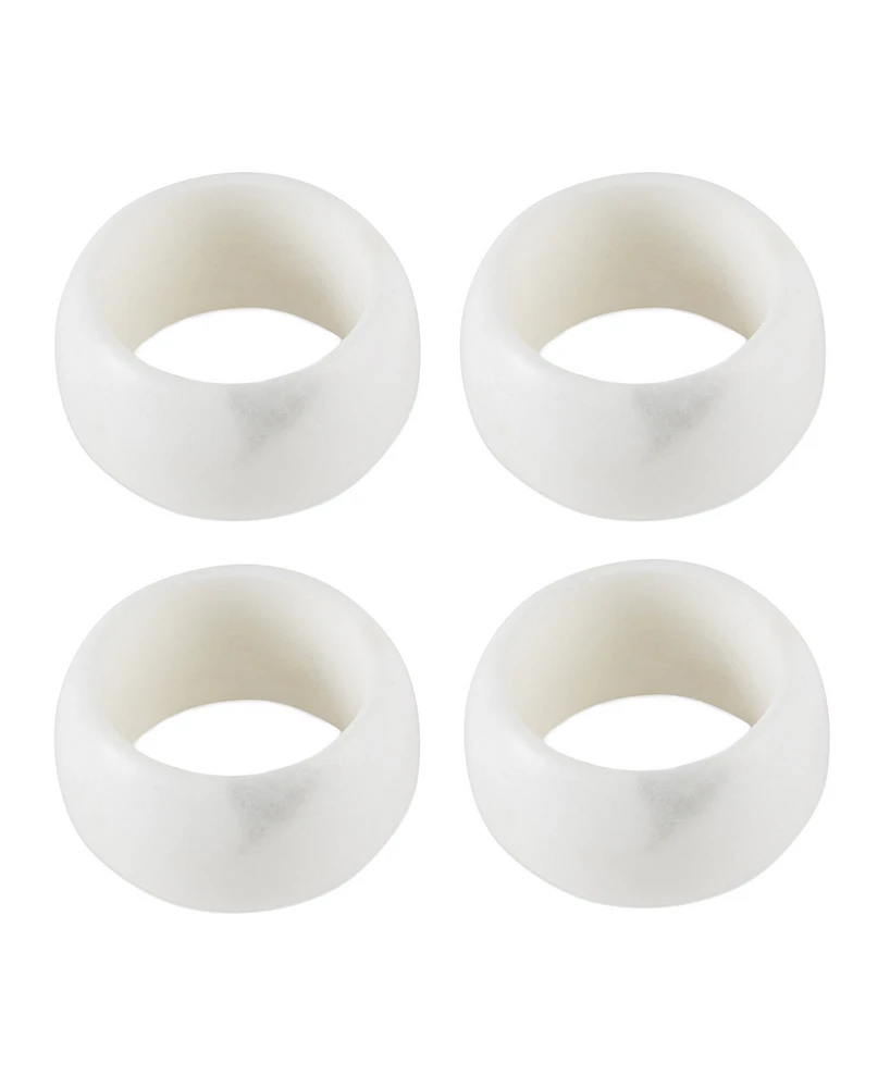 Design Imports Marble Napkin Ring, Set of 4