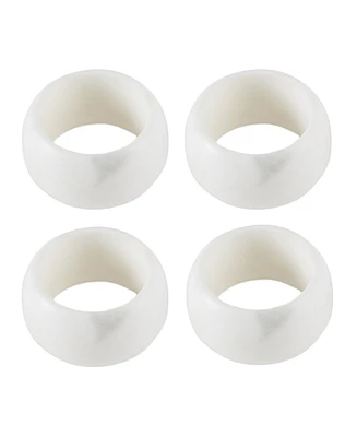 Design Imports Marble Napkin Ring, Set of 4