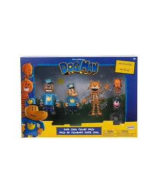 Dog Man Movie Supa Cool Action Figures Multipack Set, Pack of 5