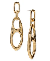 Style & Co Gold-Tone Hammered Link Linear Drop Earrings, Exclusively at Macy's