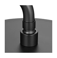 Aquaterior Shower Faucet Set Wall Mount Concealed Mixer Round Shower Head Black