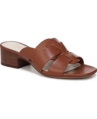 Franco Sarto Women's Nuala Open Toe Block Heel Slide Sandals
