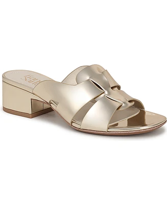 Franco Sarto Women's Nuala Open Toe Block Heel Slide Sandals