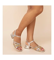 Alterre Women's Silver Jackie Customizable Bell Sandals