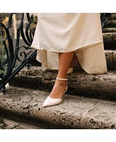 Alterre Women's White Marilyn Customizable Bridal Stilettos