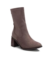 Xti Women's Fashion Sock Boots with side Zipper