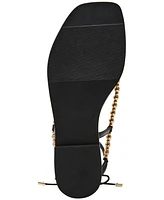 Dv Dolce Vita Women's Mirielle Beaded Lace-Up Gladiator Flat Sandals