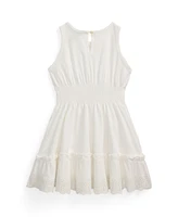 Polo Ralph Lauren Toddler and Little Girls Eyelet-Embroidered Jersey Dress