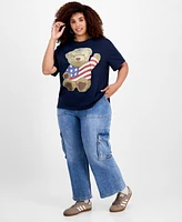 Grayson Threads, The Label Trendy Plus Americana Teddy Tee