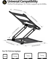 Laptop Notebook Stand Holder Adjustable Portable Riser Compatible with MacBook Air Pro Hp Dell Xps Lenovo All Laptops 10-15.6"