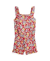 Polo Ralph Lauren Big Girls Floral Ruffled Jersey Romper
