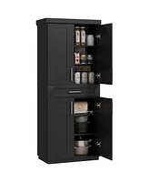 Homcom Kitchen Pantry with Doors and Drawer
