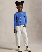 Polo Ralph Lauren Toddler and Little Girls Bear Mini-Cable Cotton Cardigan