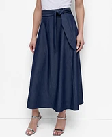 Dkny Women's Maxi Skirt with Tie Belt