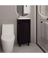 Yorkana Bathroom Vanity, 1 Door, 4 Legs, White